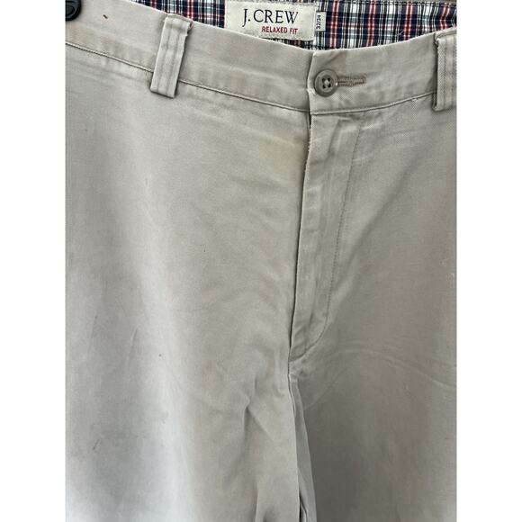 J Crew Men's Khakis Pants 32/34 Relax Fit Cotton Straight Leg Preppy Old Money - Picture 3 of 4